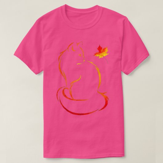 キャットリーフ秋ハローオータム Tシャツ (デザイン正面)