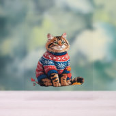 キャットリーフ秋ハロー秋おもしろい猫キッテン恋人 アクリルサイン (ニュートラル)