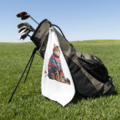 キャットリーフ秋ハロー秋おもしろい猫キッテン恋人 ゴルフタオル (グリーン)