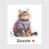 キャットリーフ秋ハロー秋おもしろい猫キッテン恋人 シール (シート)