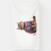 キャットリーフ秋ハロー秋おもしろい猫キッテン恋人 横断幕 (縦)