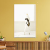 キャットルッキング窓、リアビュー キャンバスプリント (インサイチュ (リビング))