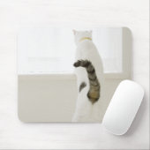 キャットルッキング窓、リアビュー マウスパッド (マウス)