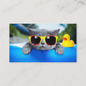 キャットレストはエアマットレスのプールに 名刺 (裏面)