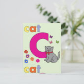 キャットレターCはがき ポストカード (スタンド正面)