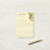 キャットレディウォーターカラー子猫ヒゲパーソナライズされた ポストイット (デスク上)