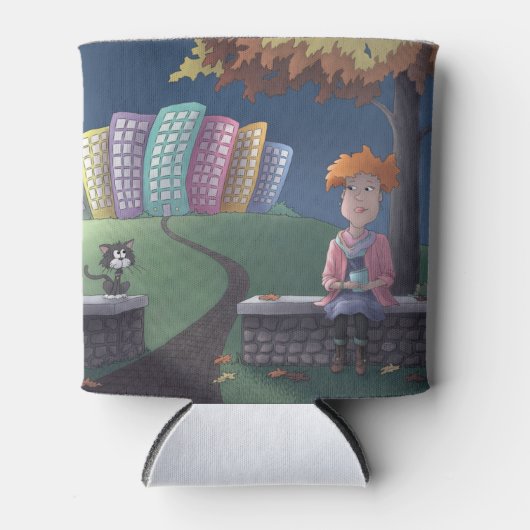 キャットレディーインザパーククーラーボックス 缶クーラー (正面)