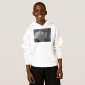 キャットレディーインザパークフード付きスウェットシャツ (正面フル)