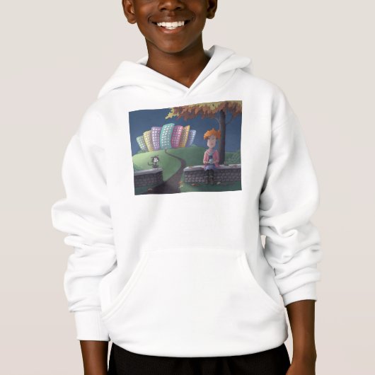 キャットレディーインザパークフード付きスウェットシャツ (正面)