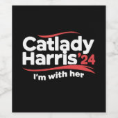 キャットレディーカマラハリス2024私は彼女と一緒 ワインラベル (シングルラベル)