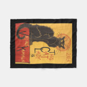 キャットレディーカマラレチャットノワールおもしろい投票 フリースブランケット (正面(横))