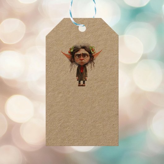 キャットレディークリスマス小妖精や小人クラフトギフトラベル ギフトタグ