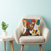 キャットレディーグラフィックイラストレーション クッション (椅子)