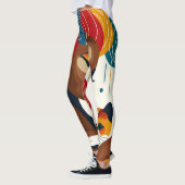 キャットレディーグラフィックイラストレーション レギンス (左)