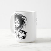 キャットレディーコーヒーマグ15oz コーヒーマグカップ (正面左)