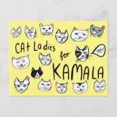 キャットレディースかわいい投票の選挙 ポストカード (正面)