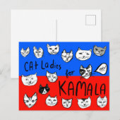 キャットレディースかわいい投票の選挙 ポストカード (正面/裏面)