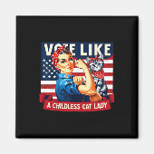 キャットレディースがカマラに投票 マグネット (正面)