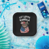 キャットレディースカマラキャットレディーハリス選挙 ペーパープレート (パーティー)