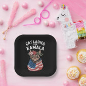 キャットレディースカマラキャットレディーハリス選挙 ペーパープレート (パーティー)