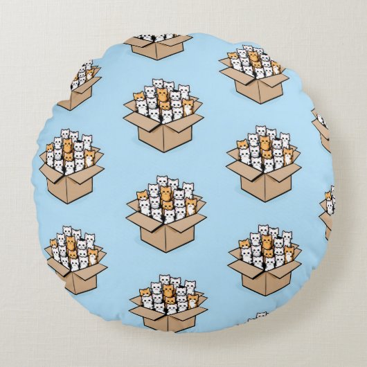 キャットレディースターターキット枕 ラウンドクッション (正面)