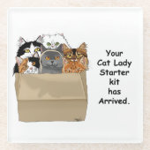 キャットレディースターターキット ガラスコースター (正面)