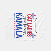 キャットレディースフォーおもしろいカマラキャット2024社長カム フリースブランケット (正面(横))