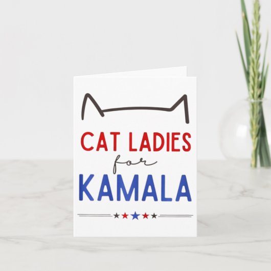 キャットレディースフォーカマラおもしろい猫好き カード (正面)