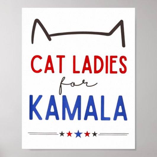 キャットレディースフォーカマラおもしろい猫好き ポスター (正面)