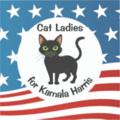 キャットレディースフォーカマラハリスデザイン シール (正面)