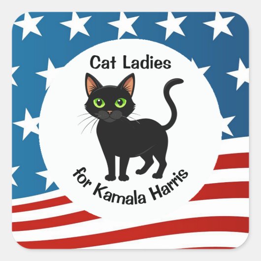 キャットレディースフォーカマラハリスデザイン スクエアシール (正面)