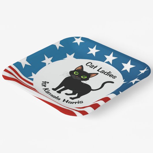 キャットレディースフォーカマラハリスデザイン ペーパープレート (傾斜あり)