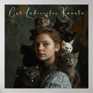 キャットレディースフォーカマラファインアートポスター ポスター