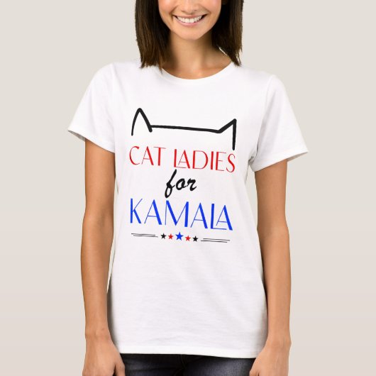 キャットレディースフォーカマラ Tシャツ (正面)