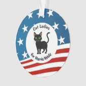 キャットレディースフォーハリス/ウォルズデザインアクリルオーナメント オーナメント (正面)