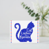 キャットレディースフォー・カマラ2024大統領の選挙 ポストカード (スタンド正面)