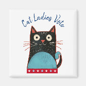 キャットレディース投票スクリプトフェミニスト素朴カイおもしろいー マグネット (正面)