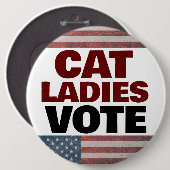 キャットレディース投票ボタンボタン 缶バッジ (正面&裏面)