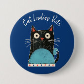 キャットレディース投票素朴キュート選はっきりした択 缶バッジ (正面)