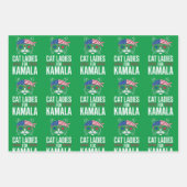 キャットレディース2024年カマラハリス大統領 ラッピングペーパーシート (正面3)