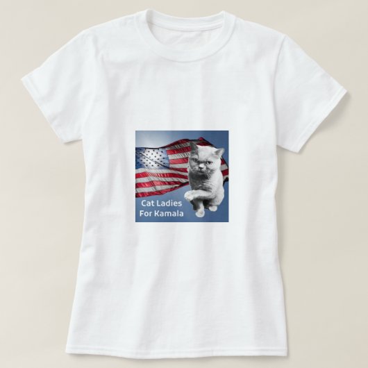 キャットレディースforカマラTシャツ Tシャツ (デザイン正面)