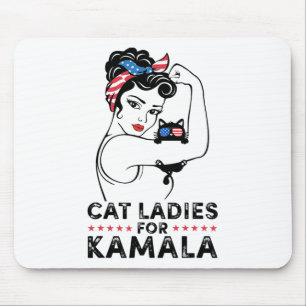 キャットレディースFor Kamala Harris For President 2024 El マウスパッド