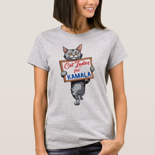 キャットレディースfor kamala tシャツ (正面)