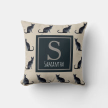 キャットレディータウペ水彩黒子猫模様