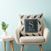 キャットレディータウペ水彩黒子猫模様 クッション (椅子)