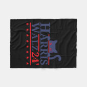 キャットレディーフォーカマラハリスティムWAlzheimer 2024 フリースブランケット (正面(横))