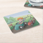 キャットレディーロードラリースクエア紙コースター スクエアペーパーコースター (アングル)