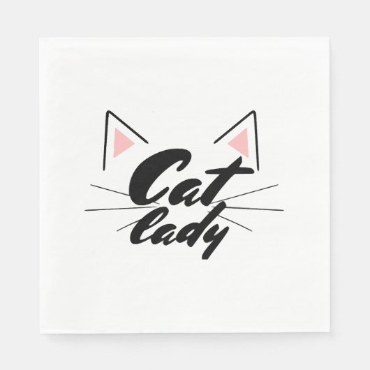 キャットレディー スタンダードランチョンナプキン (正面)