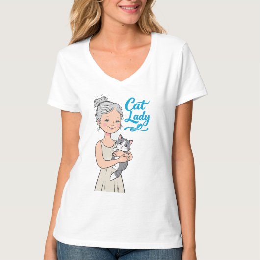 キャットレディー Tシャツ (正面)