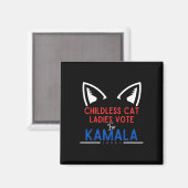 キャットレディ投票Kamala Harris Dog Mom投票Blue 20 マグネット (正面/裏面)